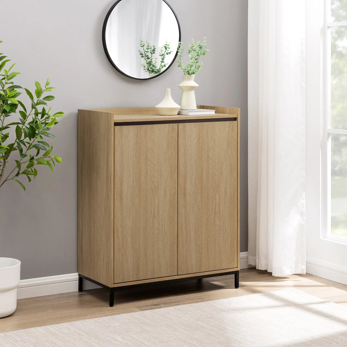 Contemporary 2-Door Accent Cabinet R9301