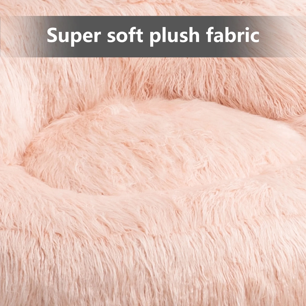 Fluffy Bean Bag Chair with Ottoman Z93140
