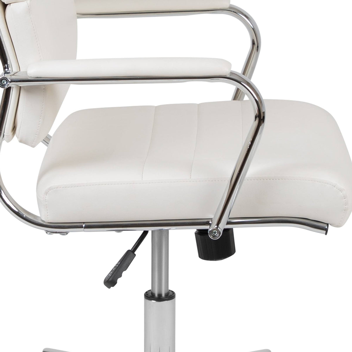 White LeatherSoft High Back Executive Swivel Office Chair H606