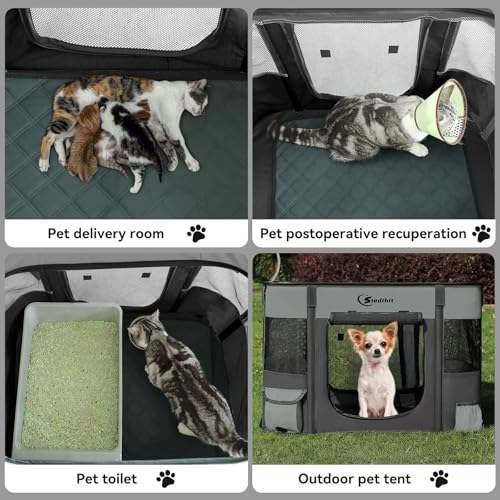 Foldable Dog Playpen with Carrying Case P366502