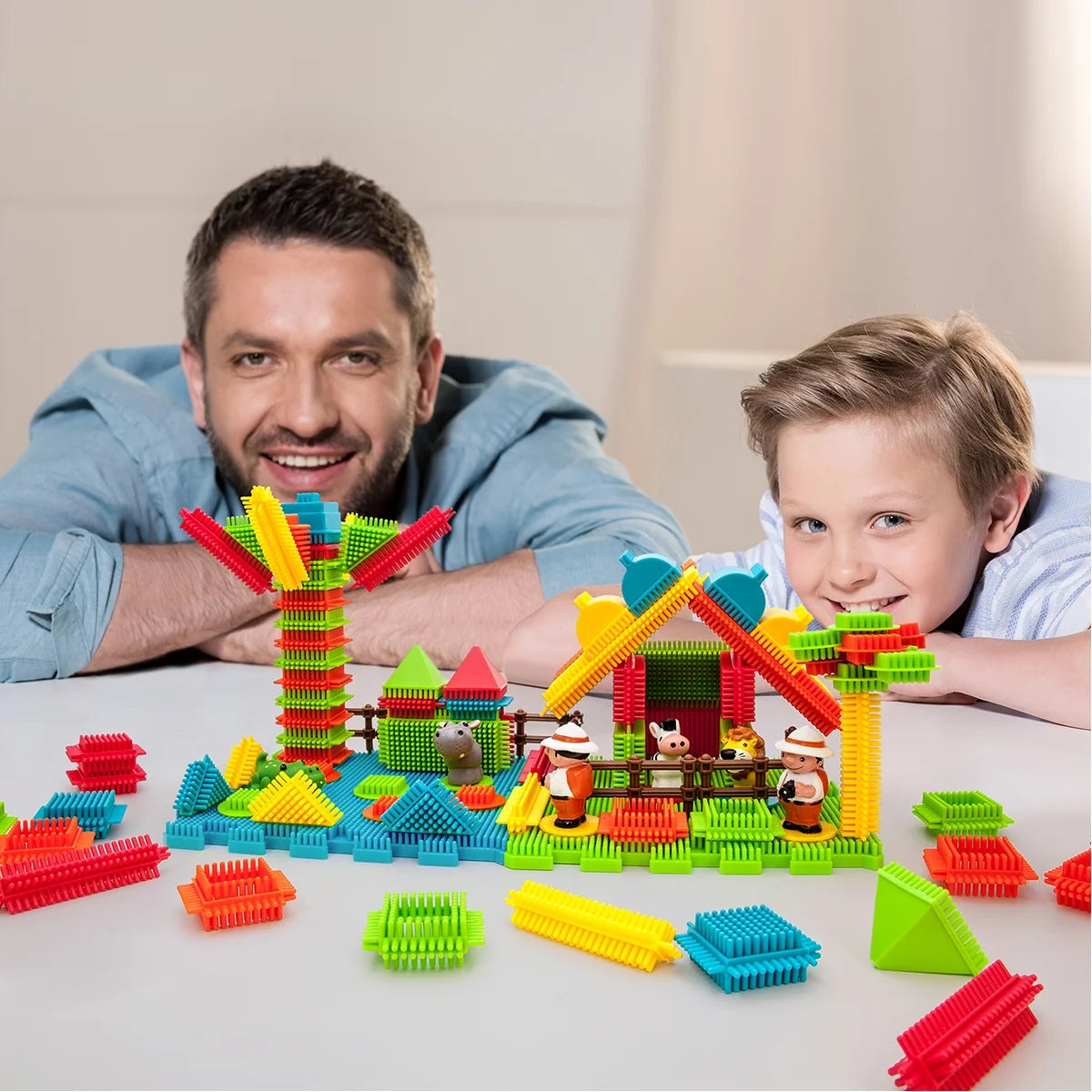 100 Piece Multicolor Building Blocks Construction Set W341473