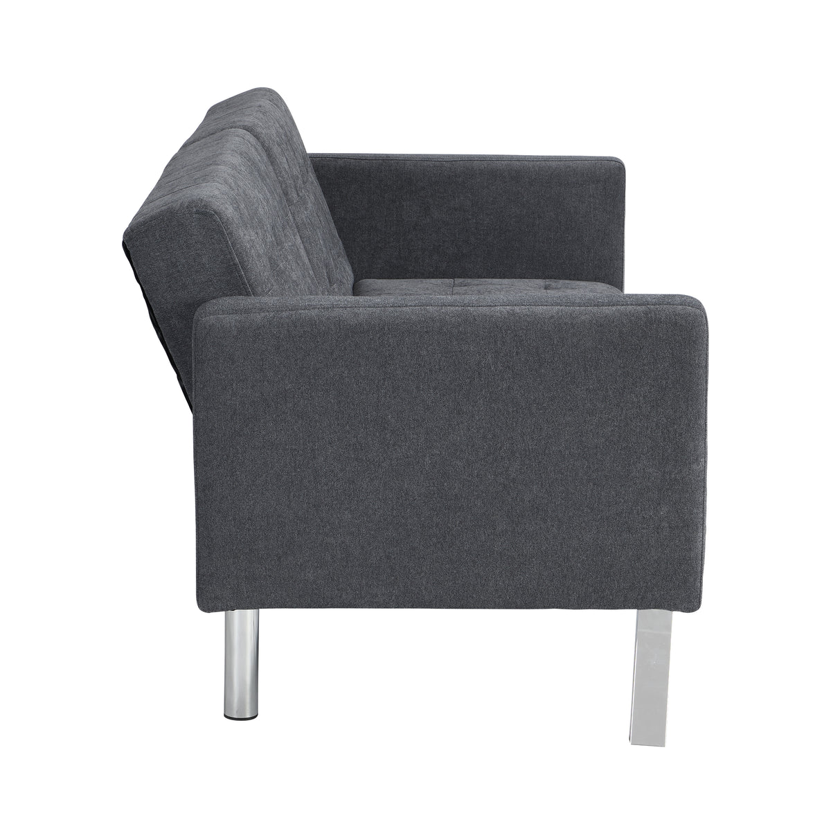 Dark Grey Convertible Linen Sofa Bed O239