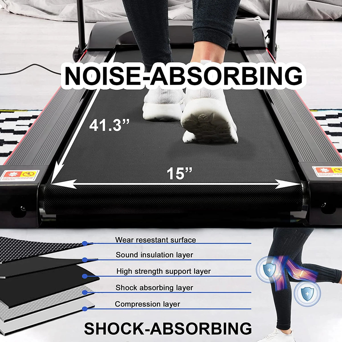 2.5HP Folding Incline Treadmill U824517