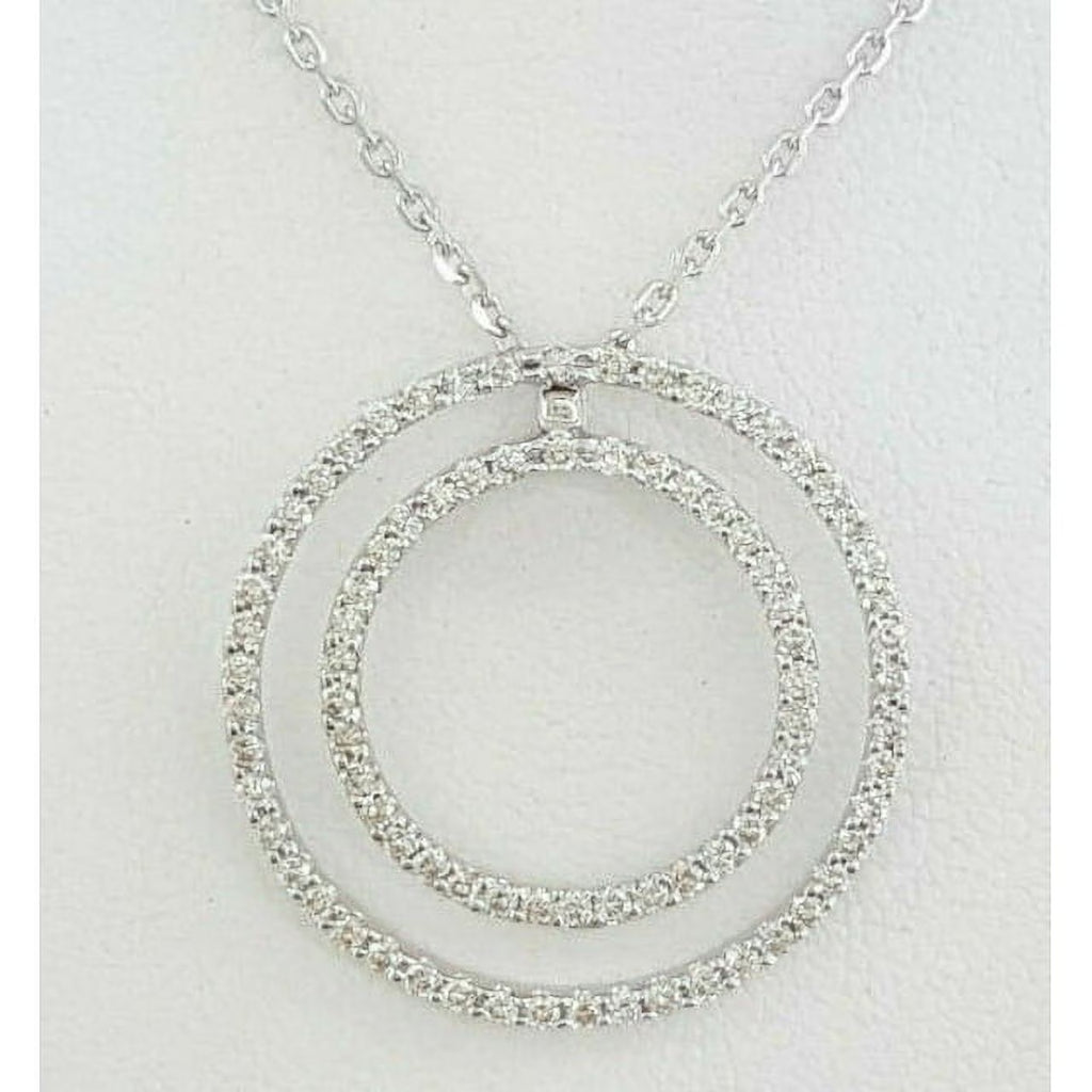 14K White Gold Lab Grown Diamond Pendant Z923