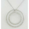 14K White Gold Lab Grown Diamond Pendant Z923