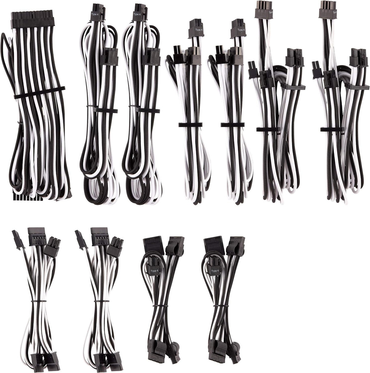Blue Individually Sleeved PSU Cables Pro Kit Y324