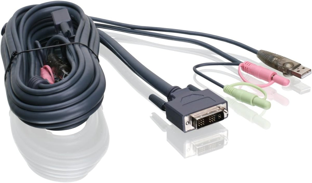 6 Feet DVI-I USB KVM Cable Pack of 2 H2001