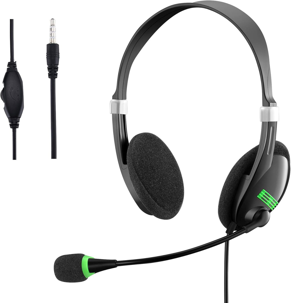 4 Pack Noise Cancelling Computer Headphones with Microphone L51633