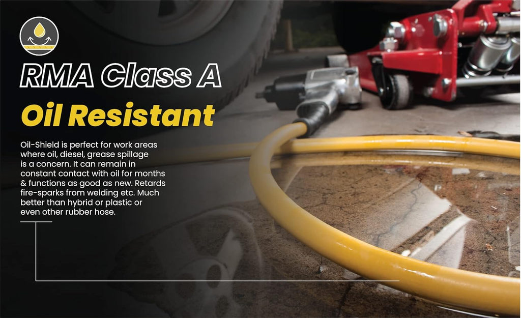 1/2" x 100' Class A Rubber Air Hose with Brass Fittings C66505