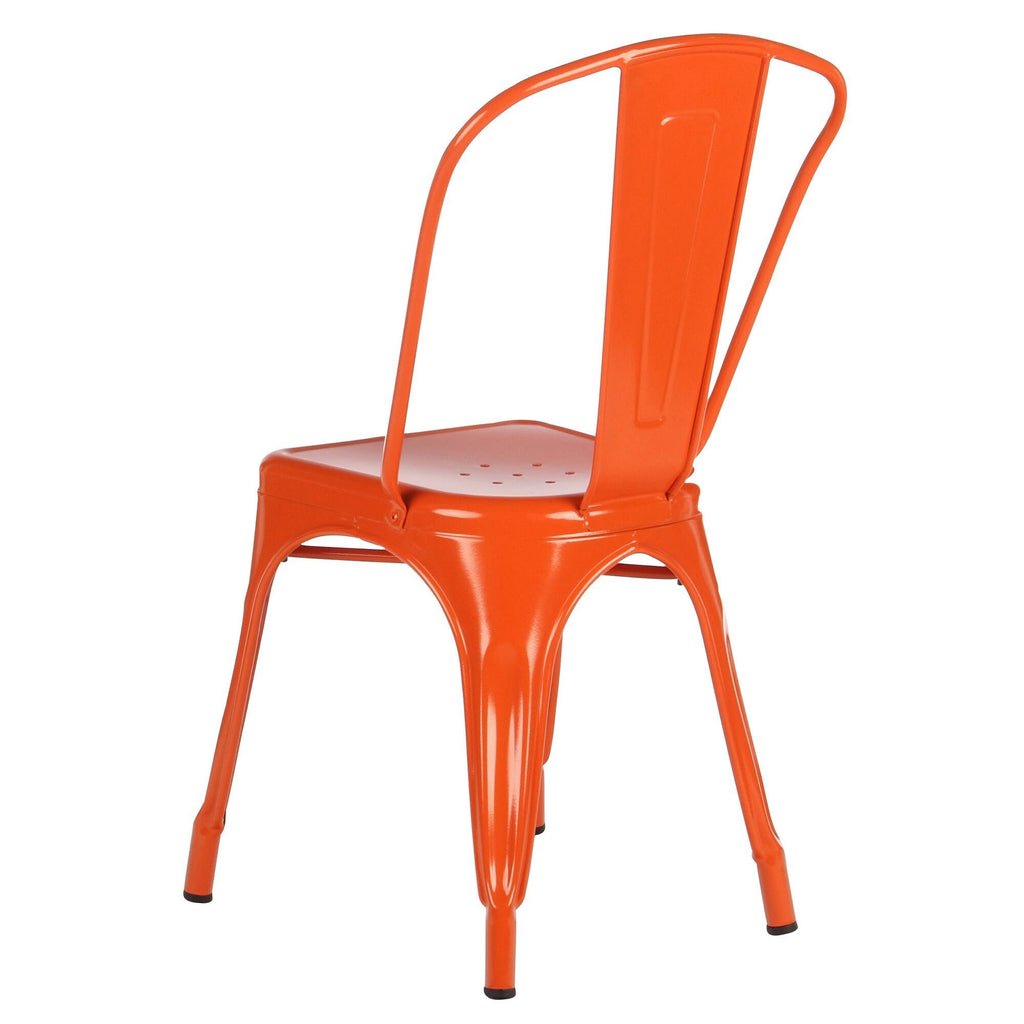 White Metal Tolix-Style Side Chair Q654098