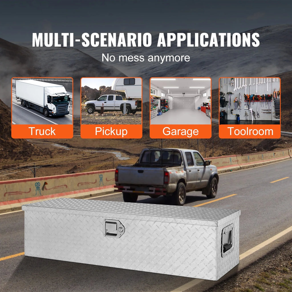 Heavy Duty Aluminum Bar Tread Truck Tool Box K3587