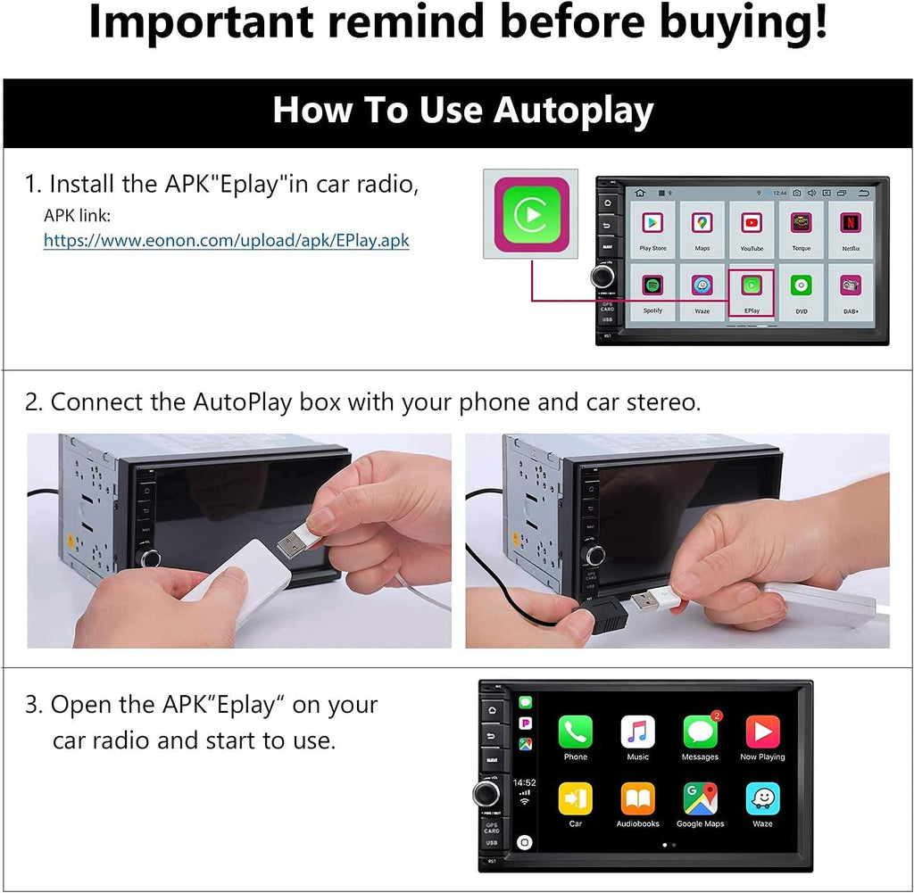 USB Dongle for Android Auto and Car Play Car Radio A1166