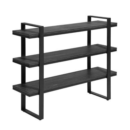 Black Wood 2-Shelf Small Bookcase U33664