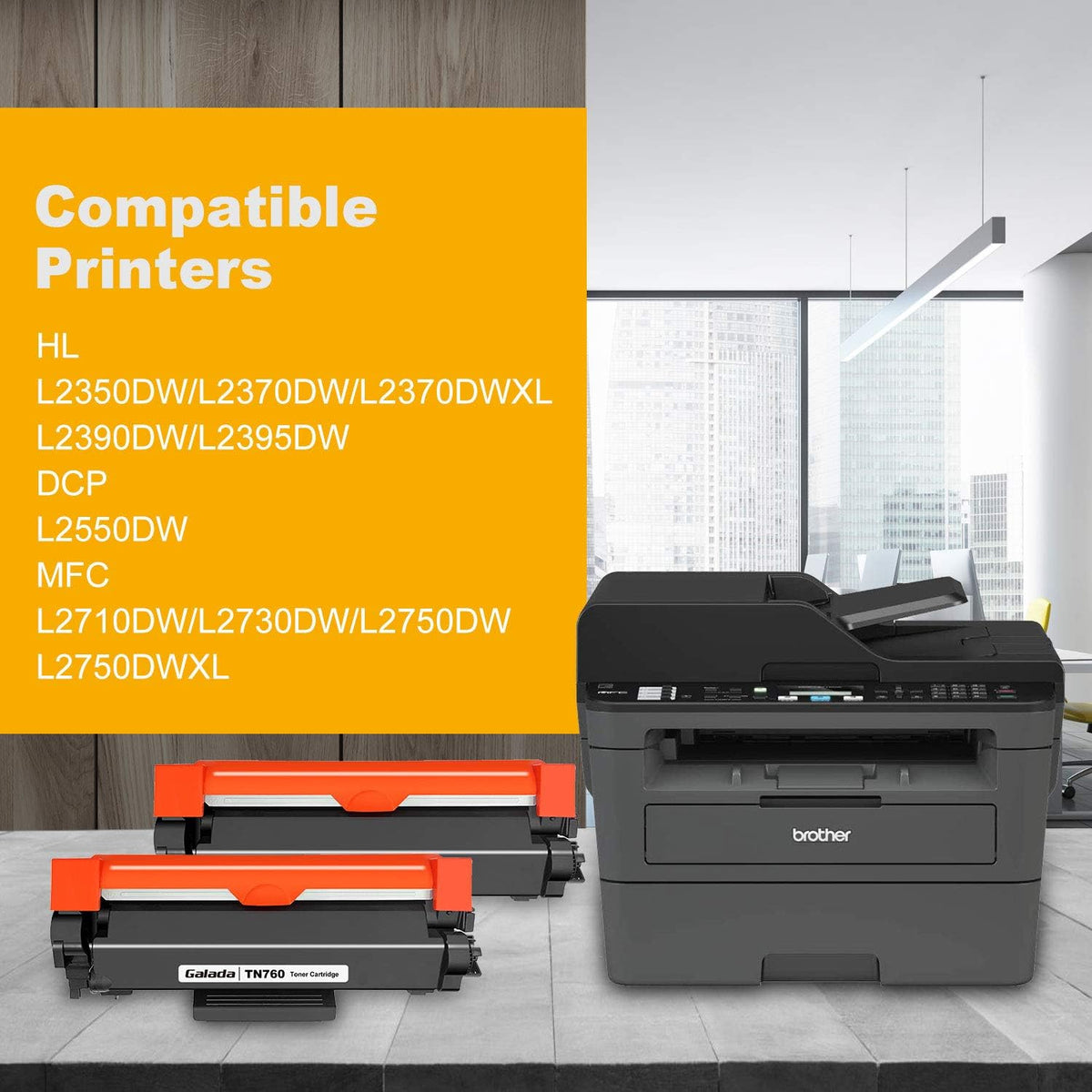 Compatible Toner Cartridge Replacement 2 Pack with Chip H9736
