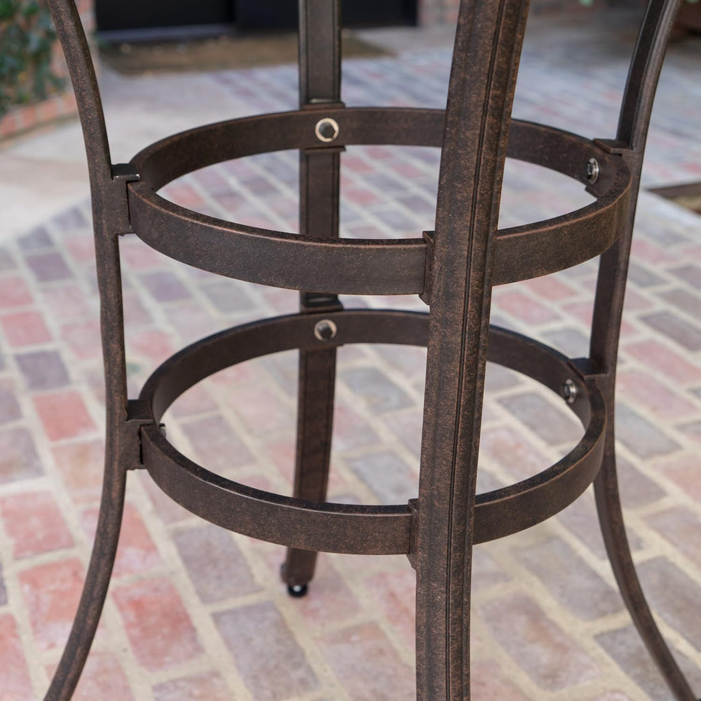Bronze Cast Aluminum Round Bar Table C725199