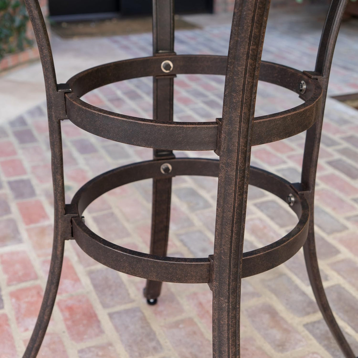 Bronze Cast Aluminum Round Bar Table C725199