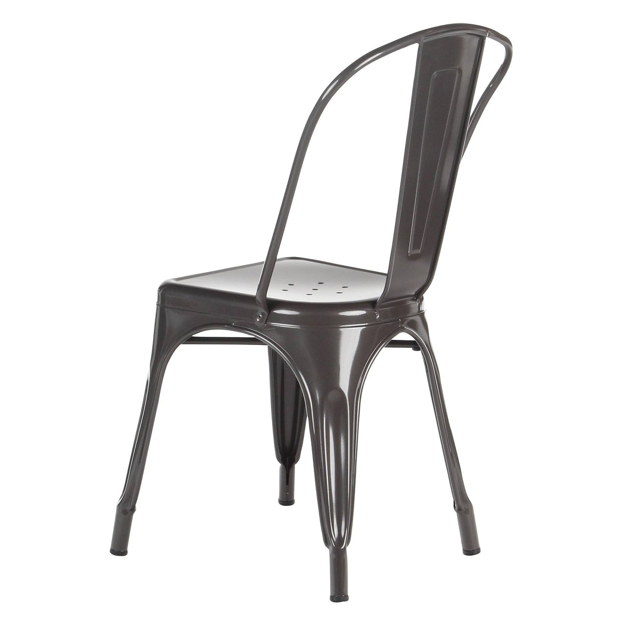 White Metal Tolix-Style Side Chair Q654098