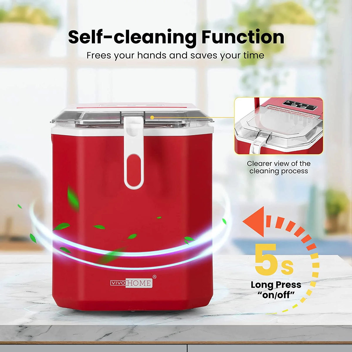 Portable Countertop Ice Maker with Scoop W5976