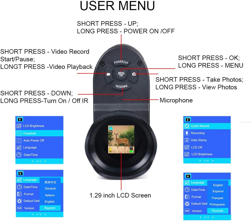 Digital Night Vision Monocular Scope Camera with 32GB Memory Card W208049