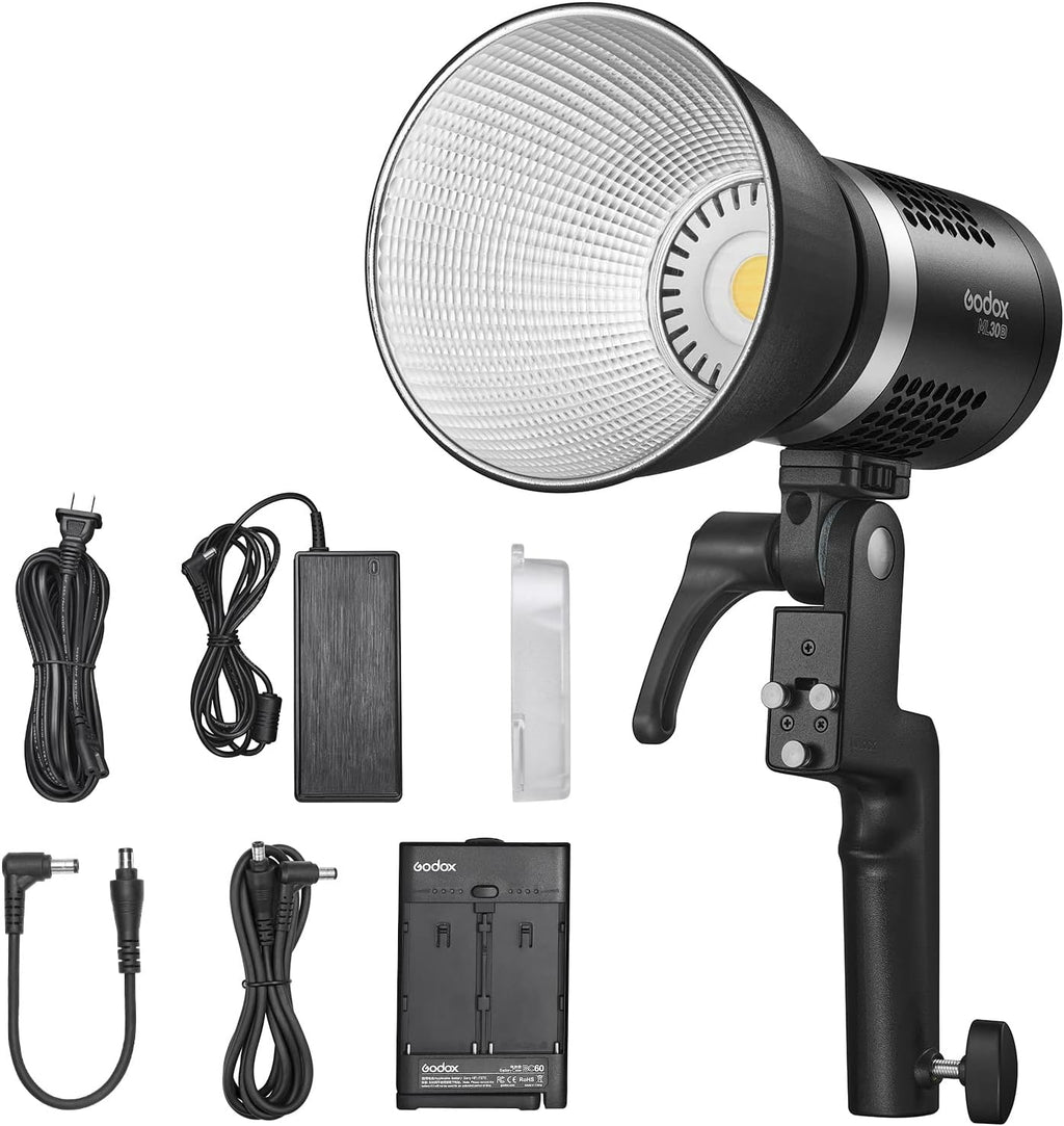 Bi-Color LED Video Light with 2X NP-F970 Lithium Battery Case I4078