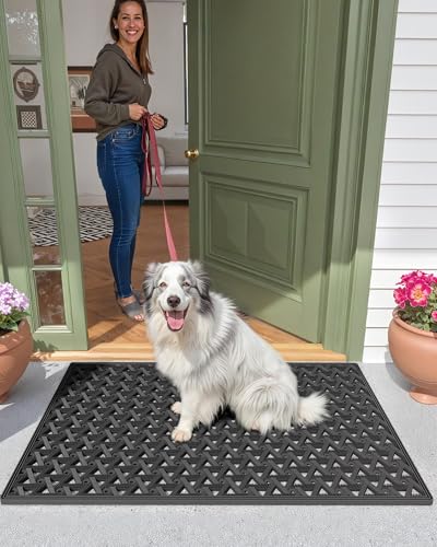 Green 19"X30" Rubber Door Mat T221