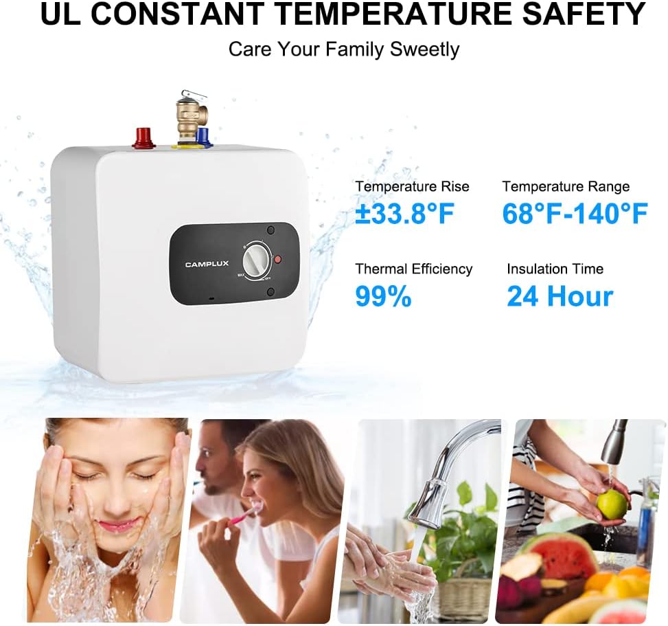 4 Gallon Electric Water Heater with Cord Plug Y228952