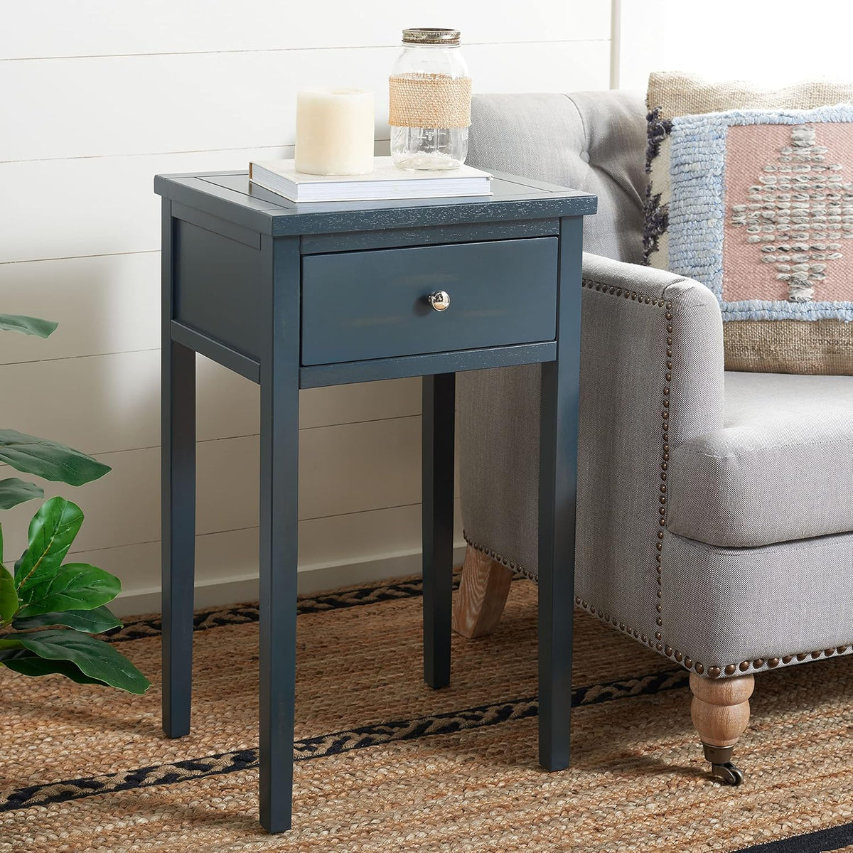 French Grey End Table K7890