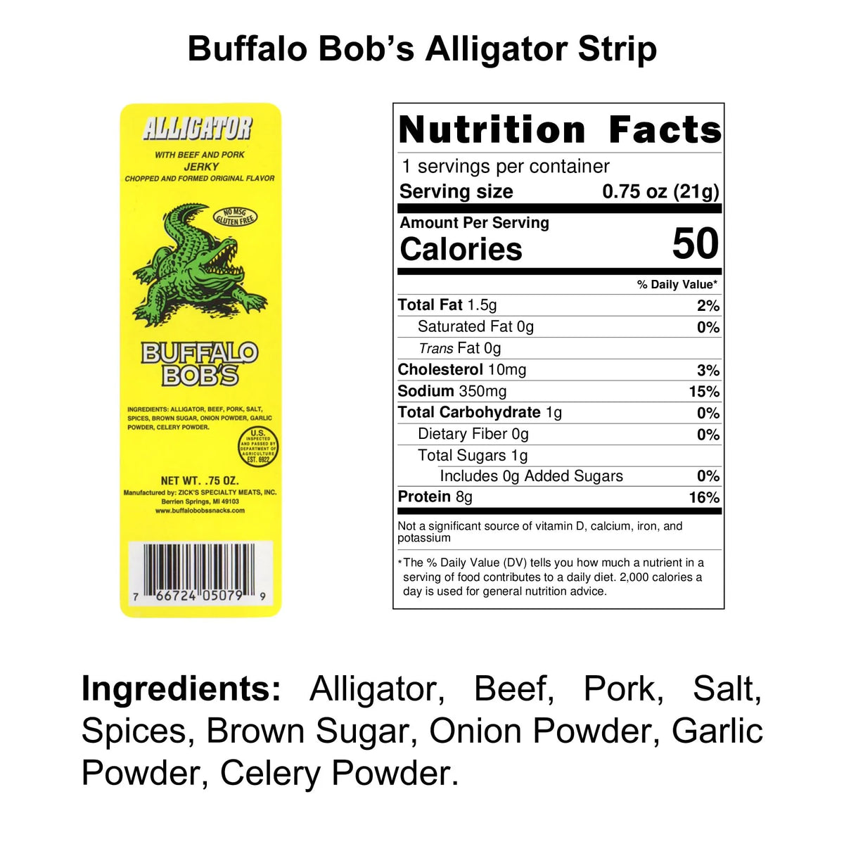 Alligator Jerky Strip 10 Pack X1417