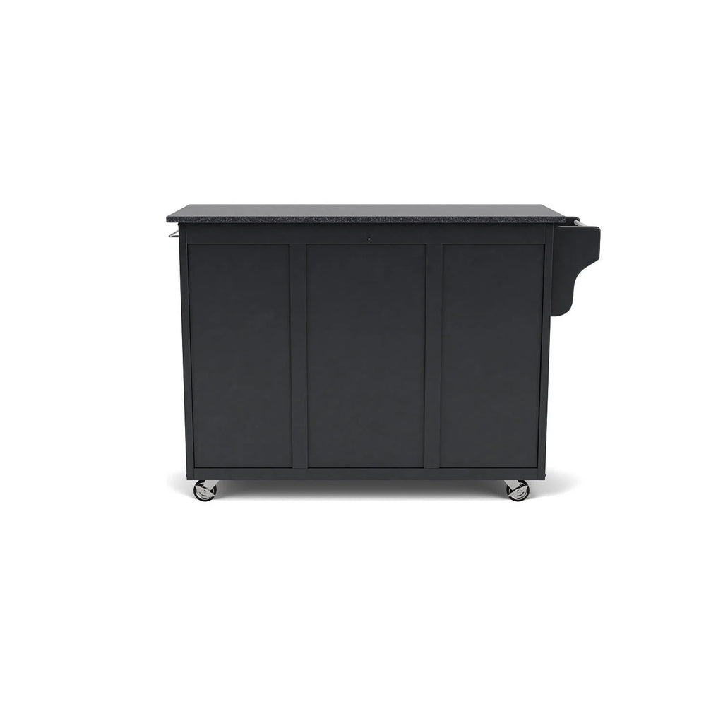 Black Wood Rolling Kitchen Cart R613