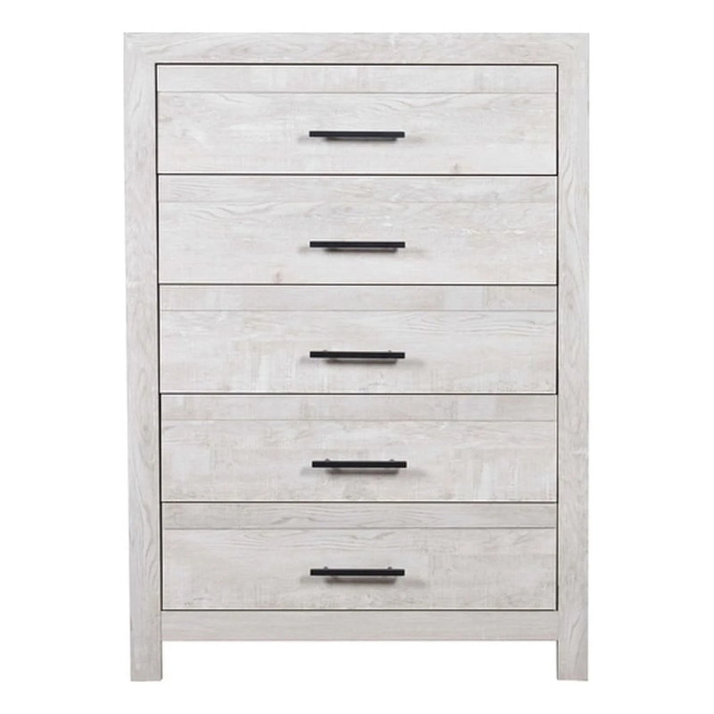 Gray 5-Drawer Wood Chest B913022