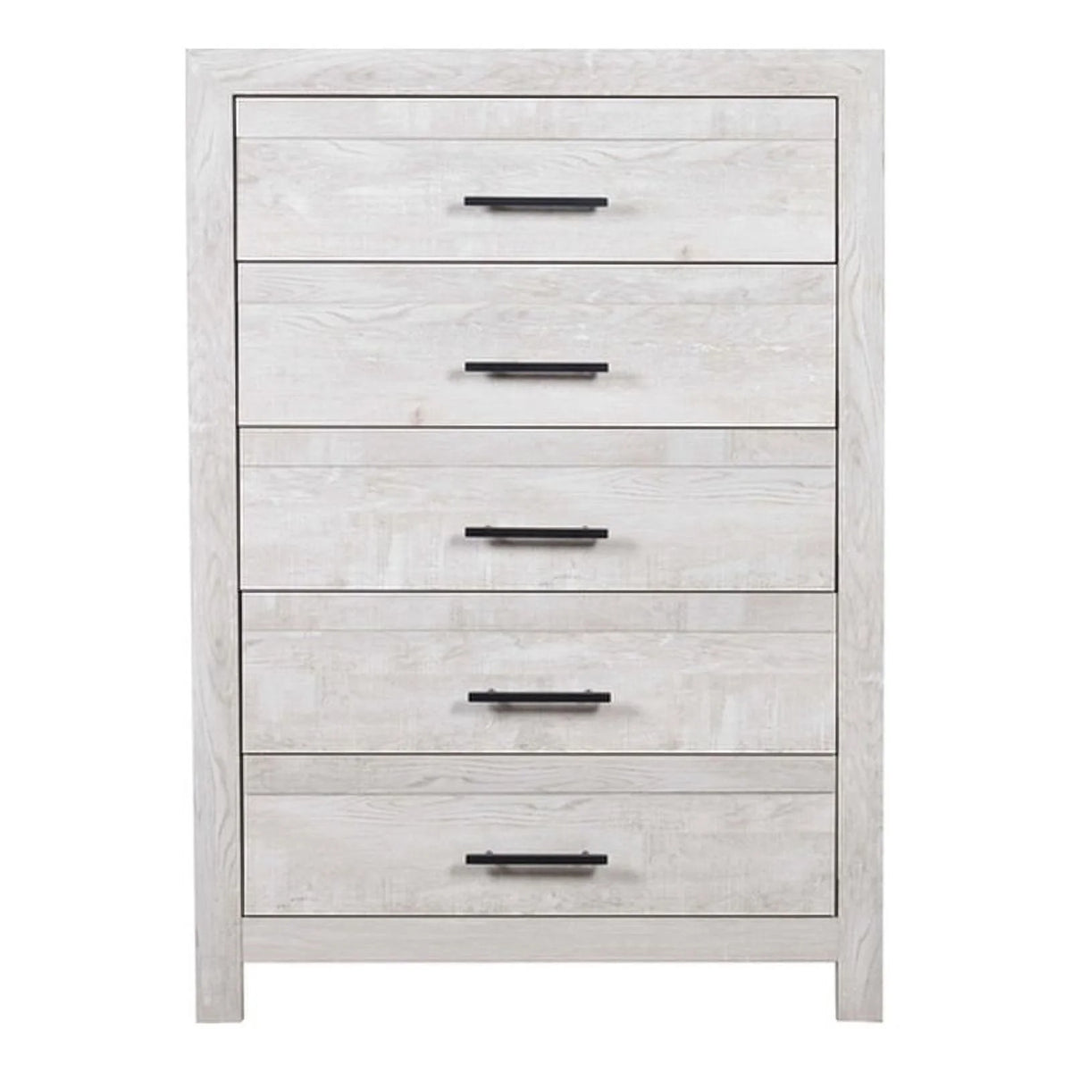 Gray 5-Drawer Wood Chest B913022