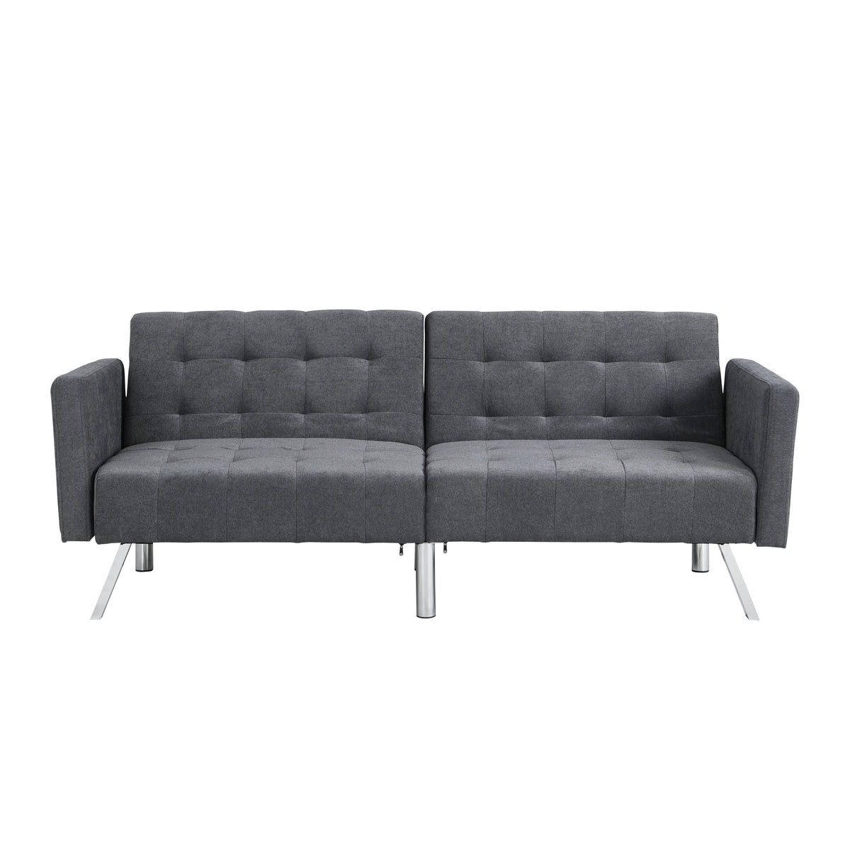 Dark Grey Convertible Linen Sofa Bed O239