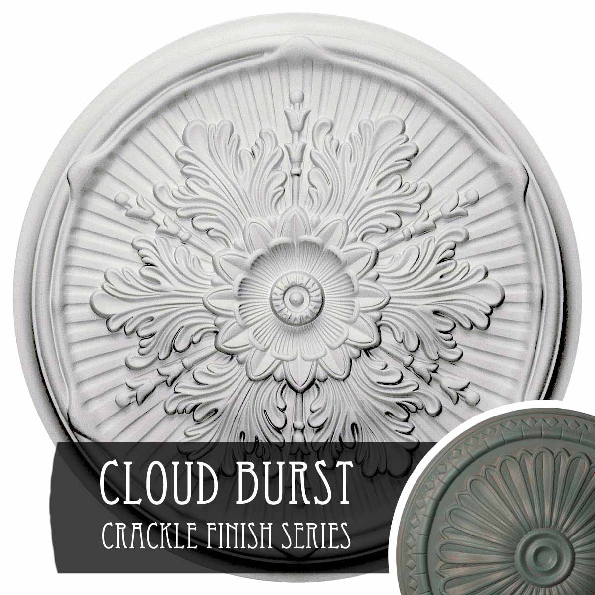 21 inch x 2 inch Hand-Painted Ceiling Medallion X957