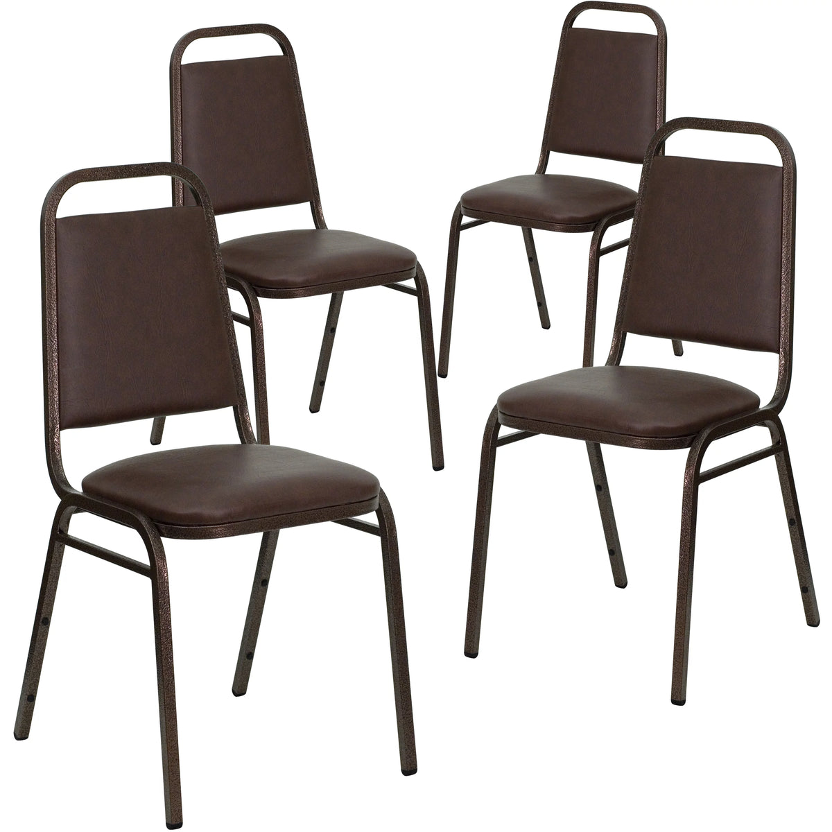 4 Pack Black Vinyl Stacking Banquet Chair U6528