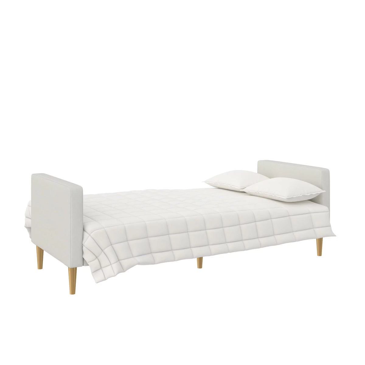 Light Gray Linen Futon Sofa Bed U36011