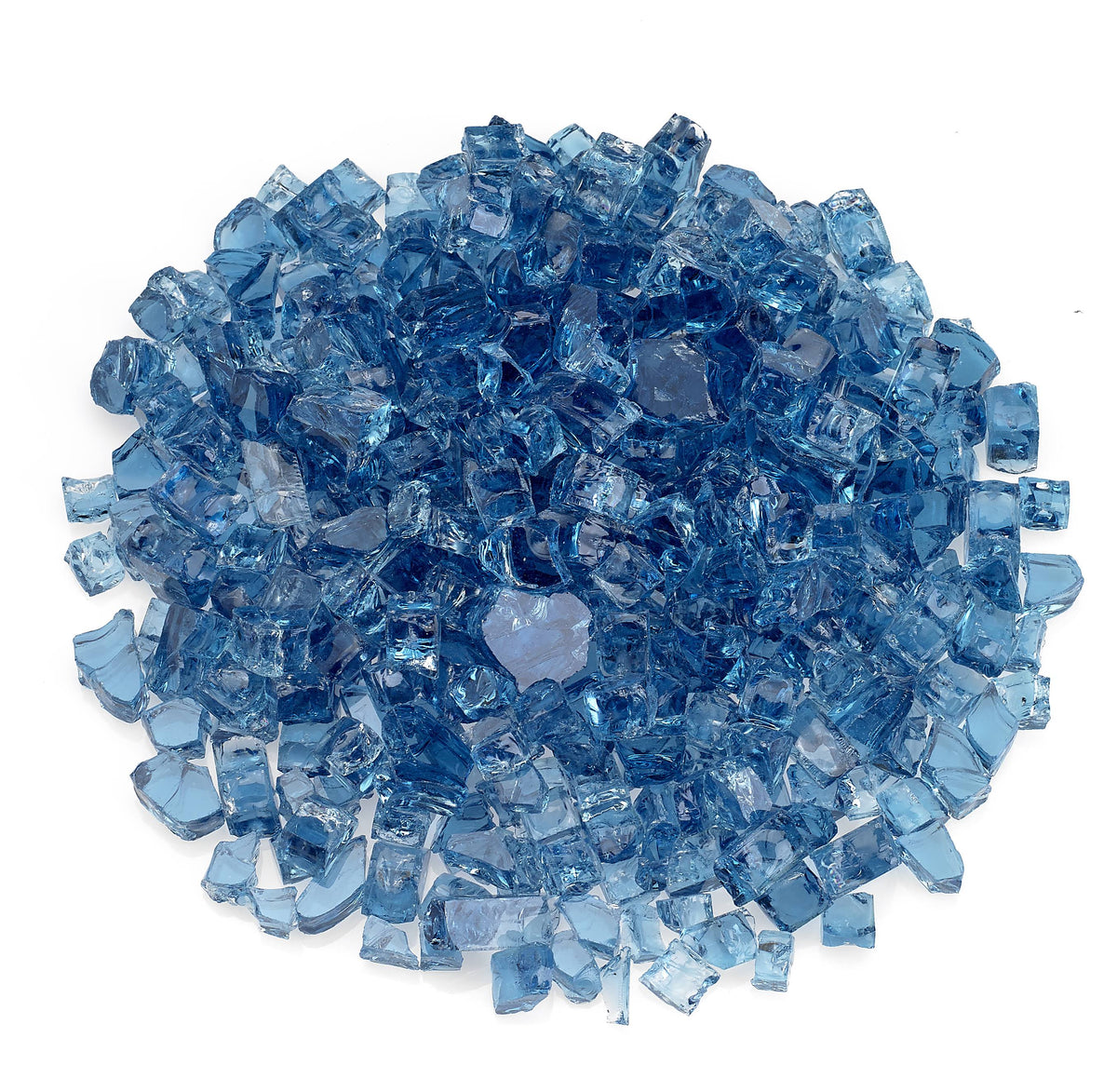 1/2x22 Pacific Blue Fire Glass 10 lb Jar K780