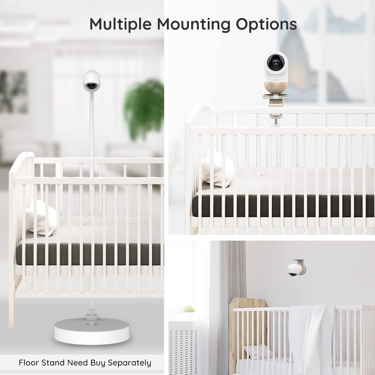 1080P Video Baby Monitor with Night Vision and 2-Way Talk L126707