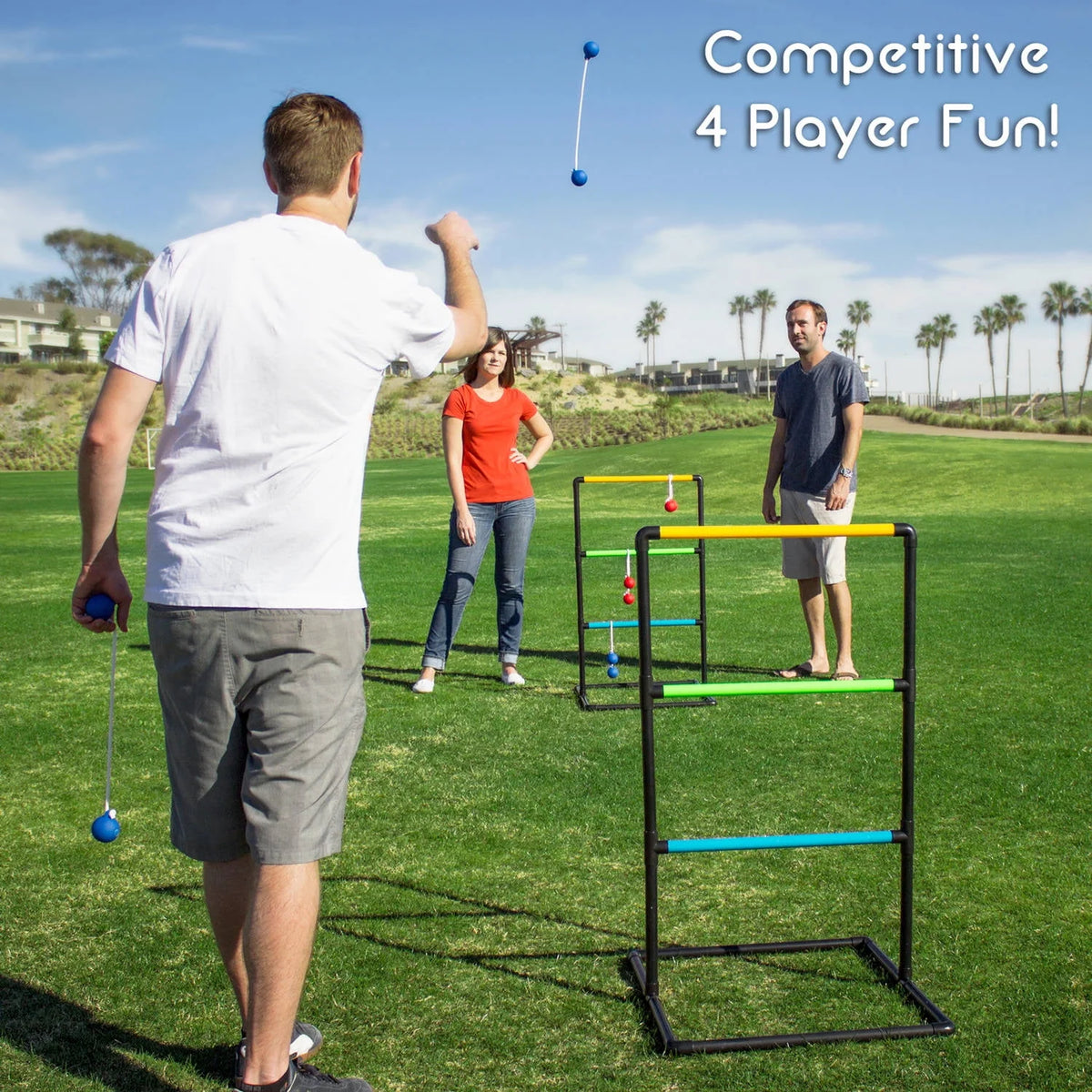 Ladder Toss Game with 6 Bolo Balls V5381