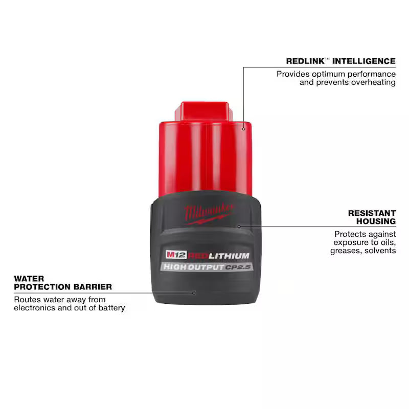 12 Volt Lithium Ion 2.5 Ah Battery 3-Pack E945784