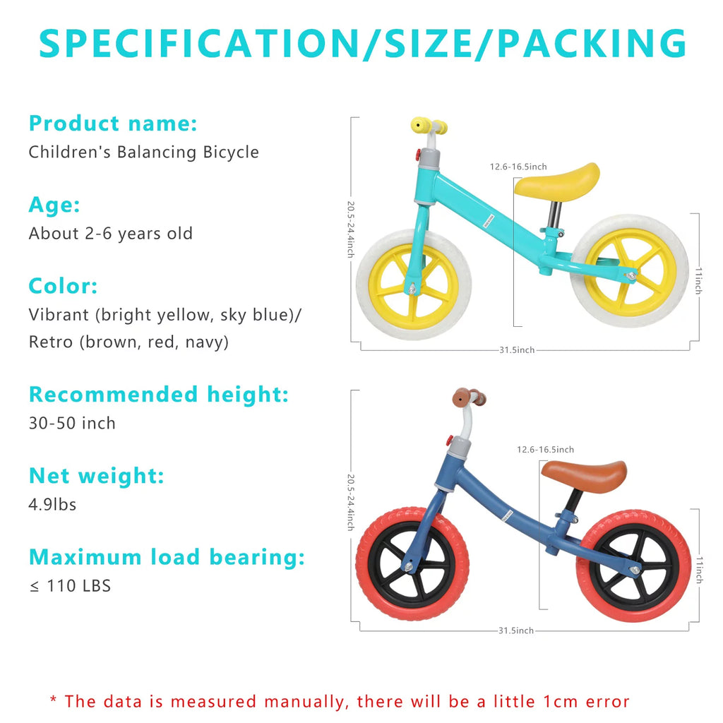 11'' Adjustable Carbon Steel Balance Bike I3761