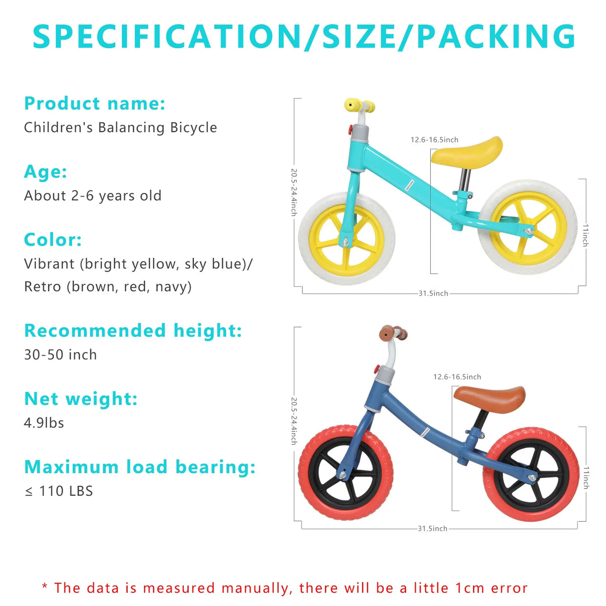 11'' Adjustable Carbon Steel Balance Bike I3761