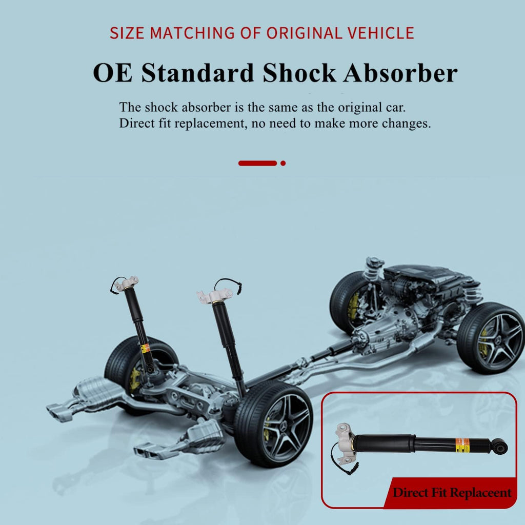 Pair Rear Left Right Shock Absorbers with Upper Mount Assembly A151