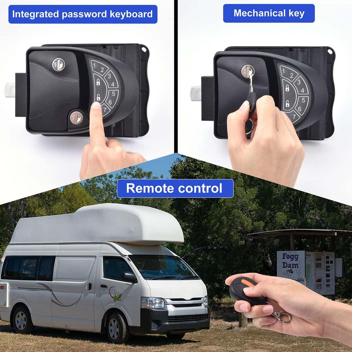 RV Keyless Entry Door Lock with Backlit Keypad E862047