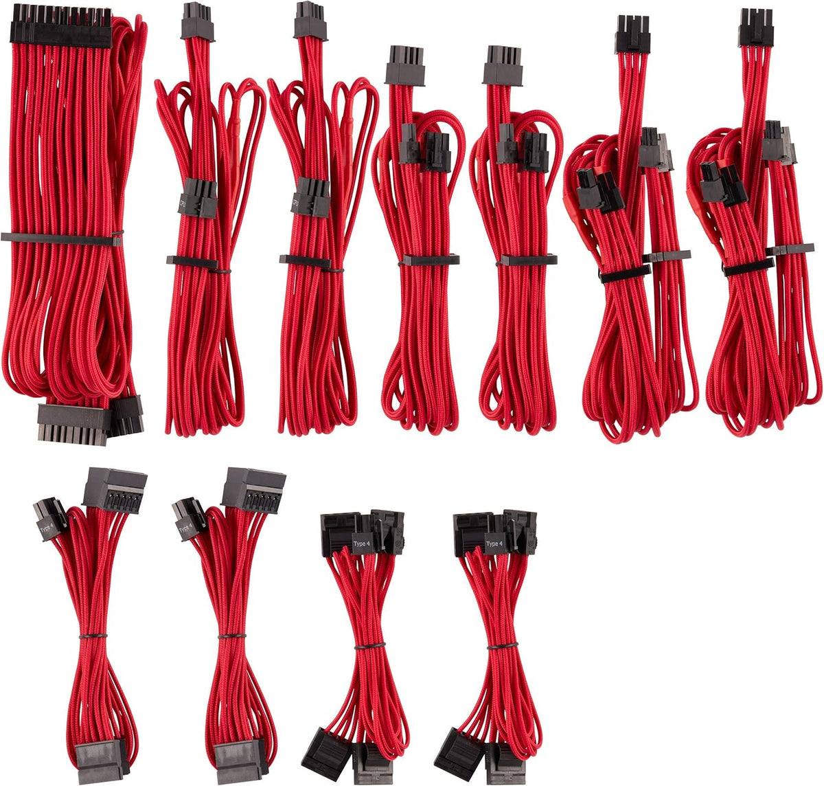 Blue Individually Sleeved PSU Cables Pro Kit Y324