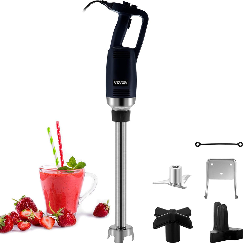 Commercial Immersion Blender 500W 304 Stainless Steel with 11.8" Removable Shaft L1089
