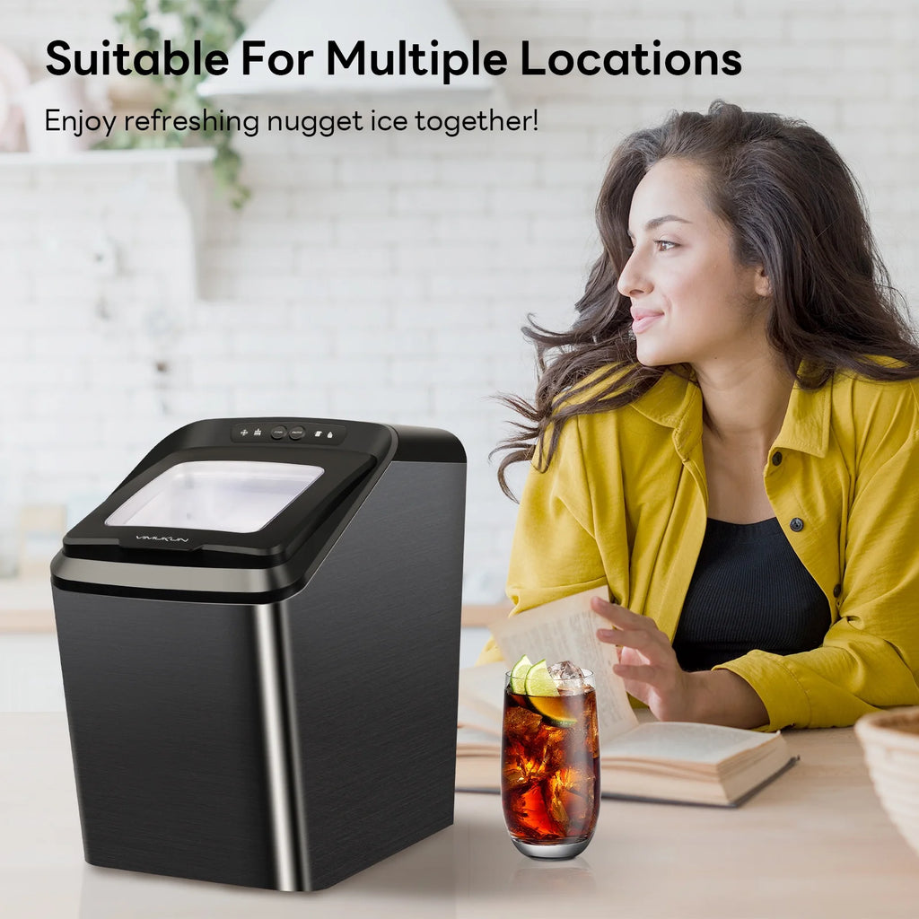 30Lbs Per Day Self-Cleaning Stainless Steel Countertop Ice Maker Y52291