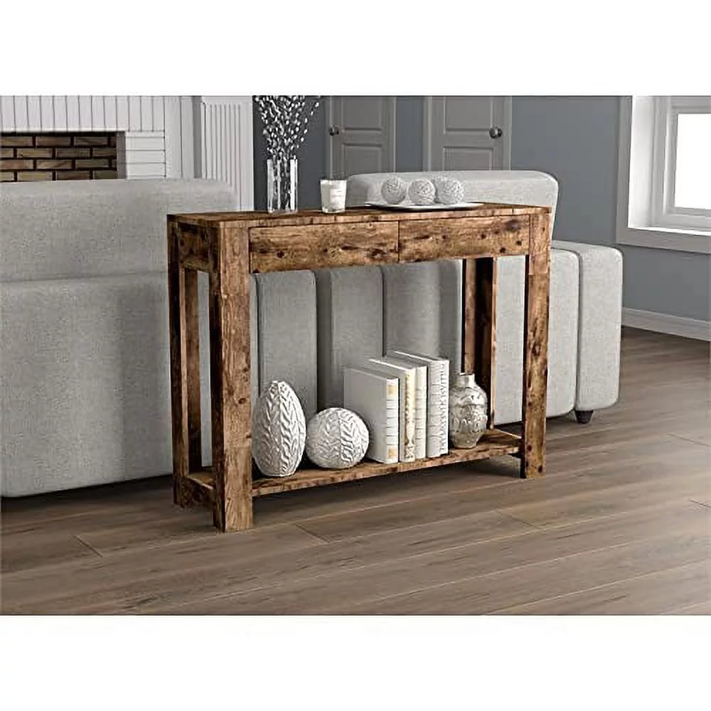 Brown Reclaimed Wood Console Table V868