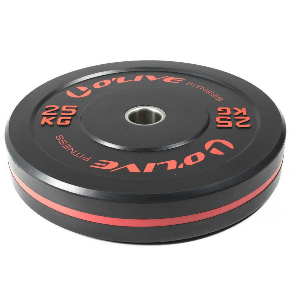 Rubber Olympic Disc 25 kg Black Red D69493