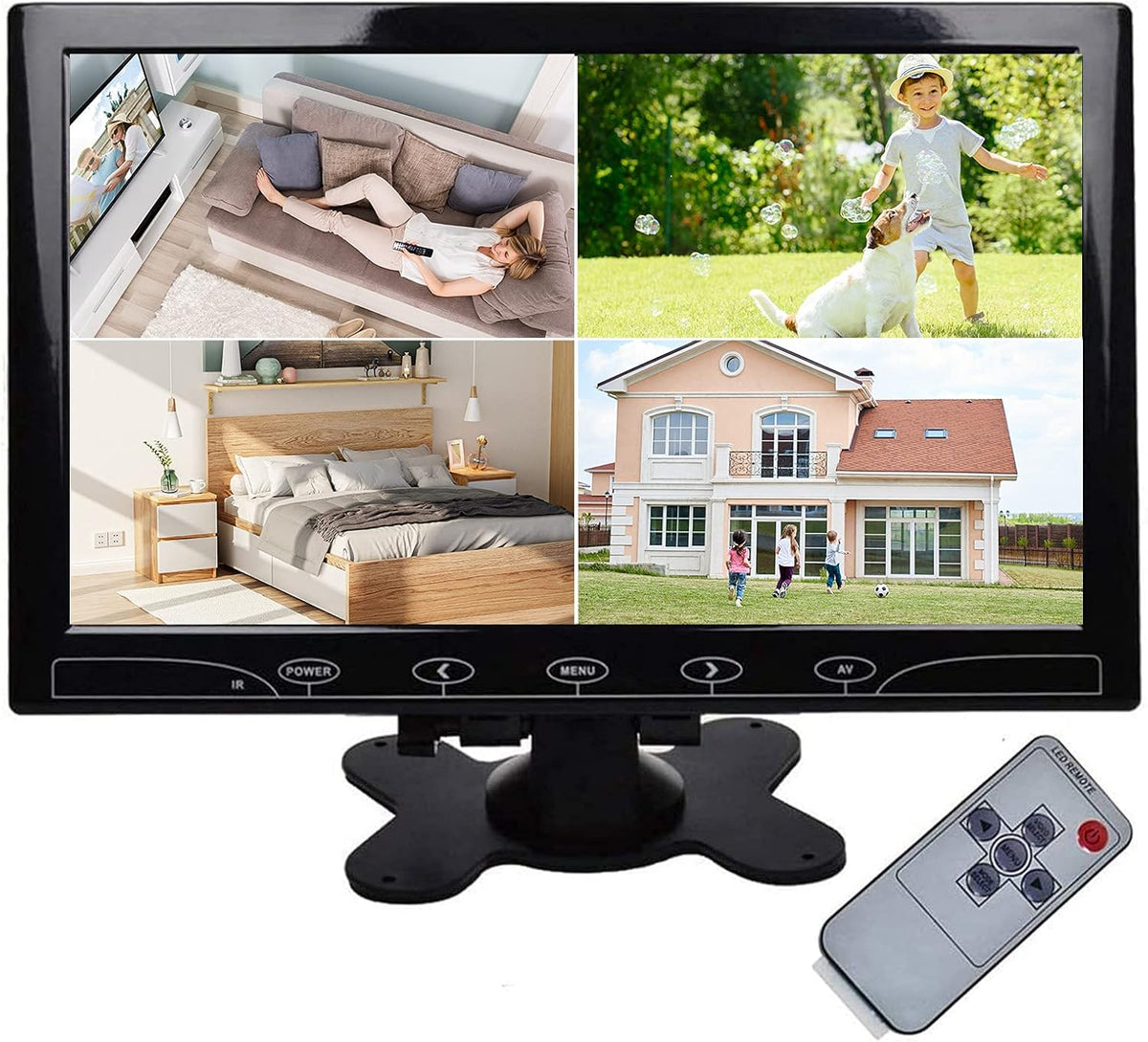 10.1 Inch LED Security Monitor with Remote Control Pack of 2 C64235