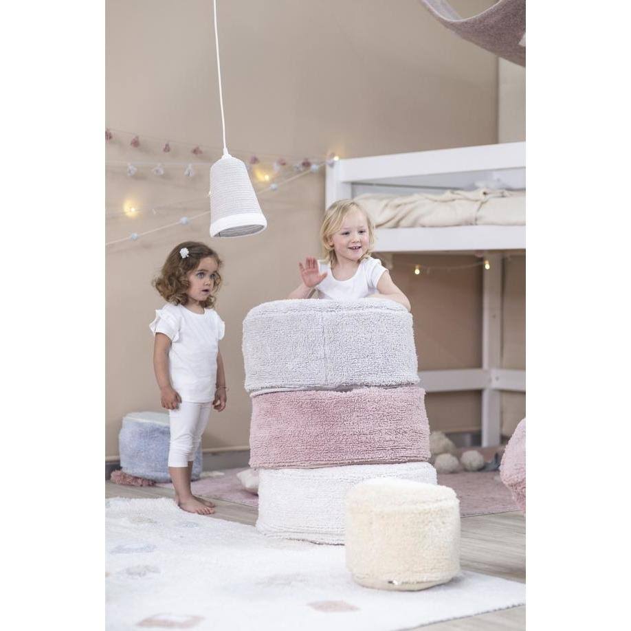 Pearl Grey Pouffe B15825